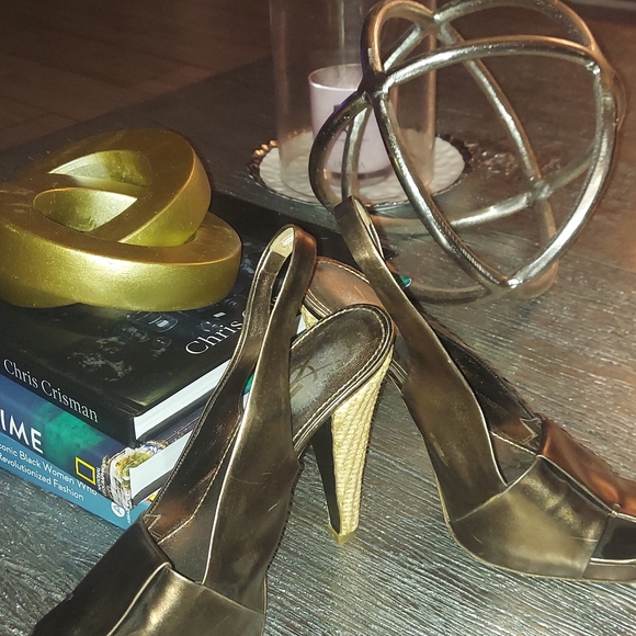 YSL YVE SAINT LAURENT 6 36.5 LEATHER HEELS SHOES - Picture 10 of 11